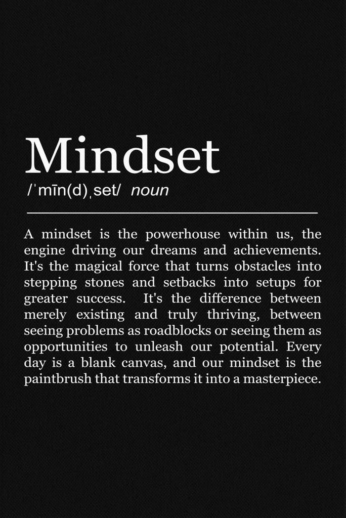 The definition of mindset. 
